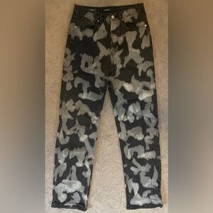 Wild Fable Black and Gray Super High-Rise Straight Jeans